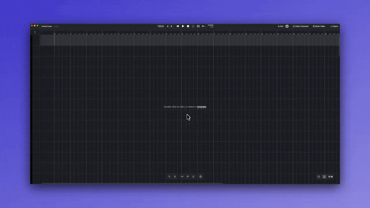 Opening the Instrument Library from the Toolbar and dragging an instrument onto the canvas.